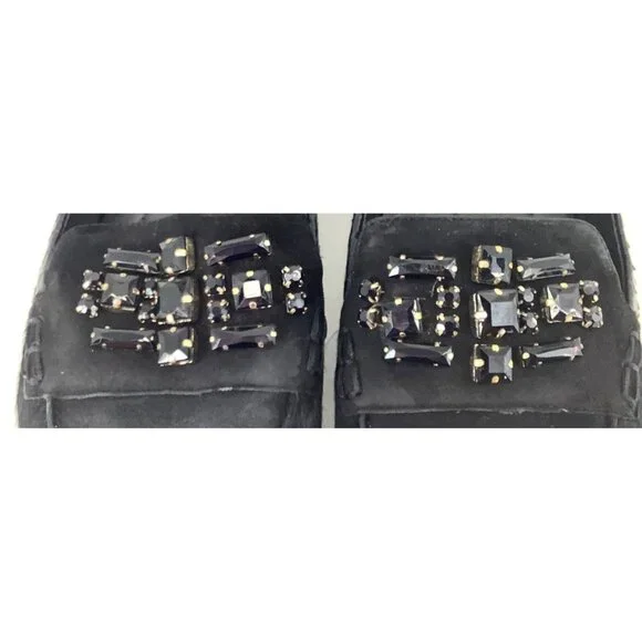 Donald J Pliner Loafers 9M Black Embellished Haircalf & Leather Womens Shoes - Picture 5 of 7